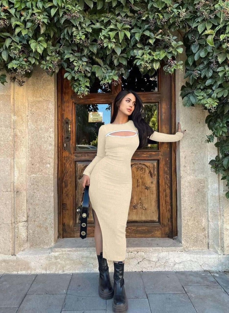 ROCHIE MODERNĂ DE DAMĂ ÎN BEJ R821