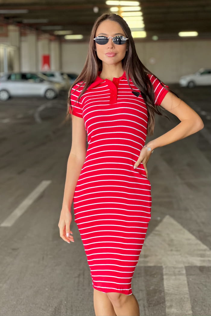 Rochie casual cu dungi pentru femei R1013