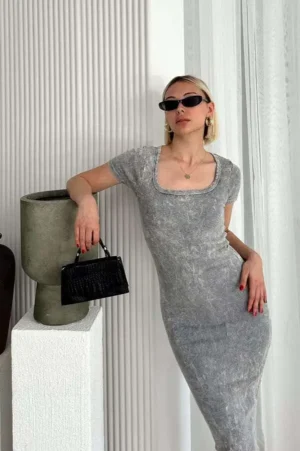 Rochie modernă de damă în albastru R1021