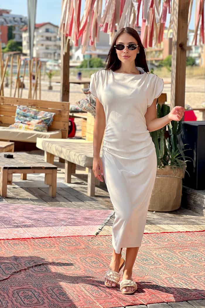 Rochie modernă de damă în roz R1057