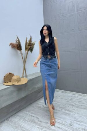 Fusta modernă din denim DP202