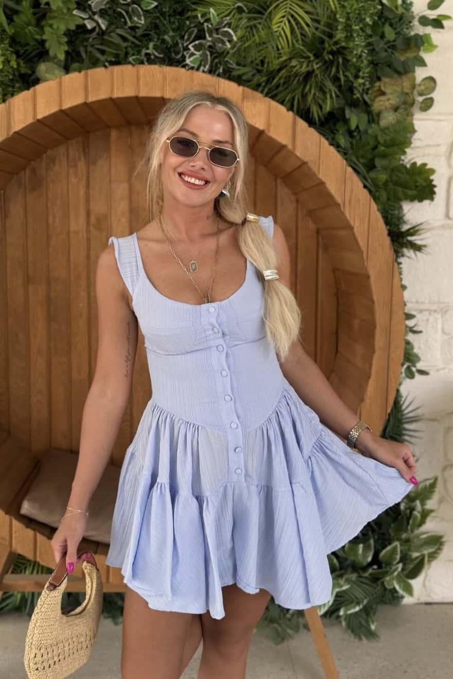 Rochie modernă de damă în alb R1091