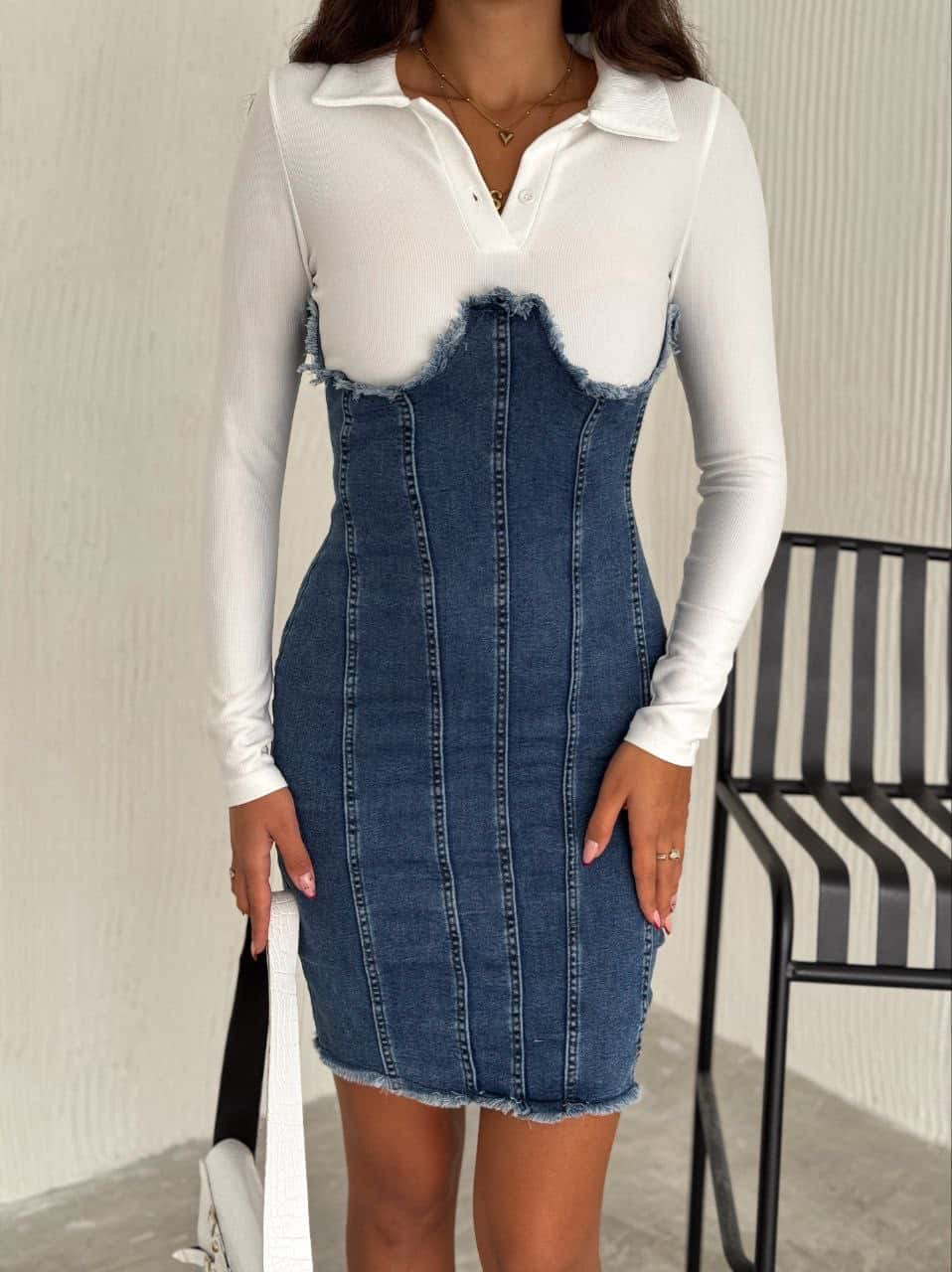 Rochie de damă din denim R1148